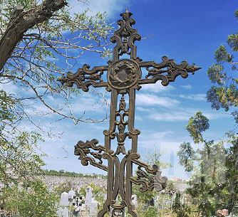 металический крест