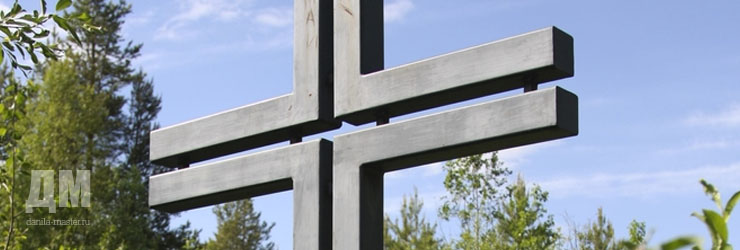 Деревянный крест на могилу Резной Кот 0,8 до 2 м - купить в Москве, цена, доставка